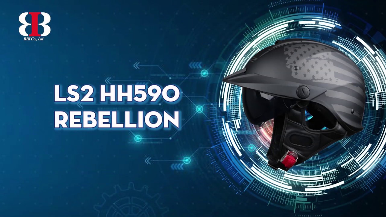 Mũ Bảo Hiểm Ls2 Hh590 Rebellion Mũ Bảo Hiểm 1/2 LS2 HH590 Size L, XL,